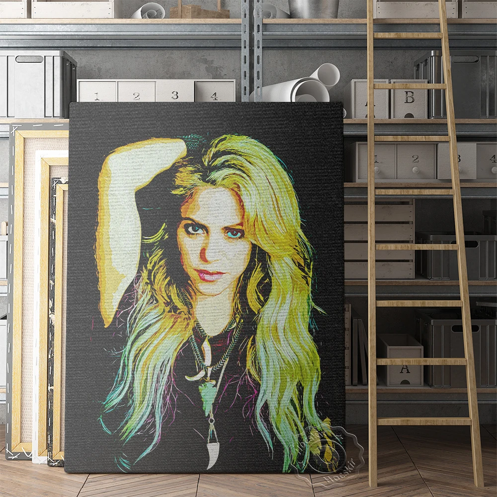 Shakira Columbian Singer Poster, Music Star Art Prints, Long Hair Elegant Goddess Portrait Painting, Shakira Fans Collect Gift
Shakira Columbian Singer Poster, Music Star Art Prints, Long Hair Elegant Goddess Portrait Painting, Shakira Fans Collect Gift