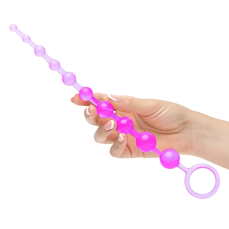 Эротические длинные анальные шарики стимулятор гибкий 10 шариков Анальная пробка