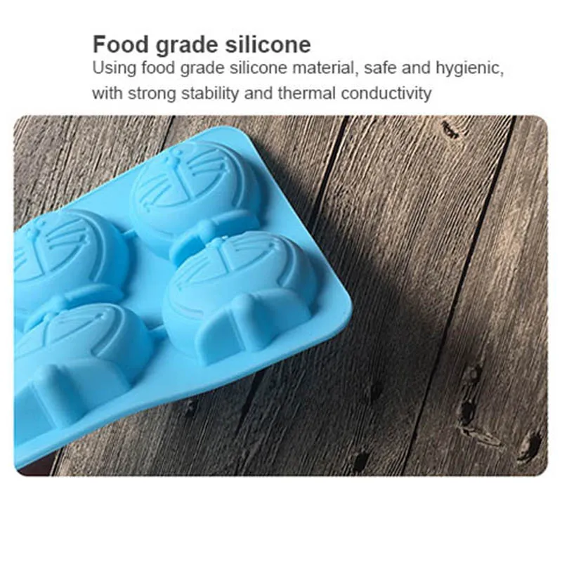 Food Grade Silicone Baking Mold lovely cartoon Fondant Cake Mould Doraemon DIY 3D Chocolate Biscuit Mould Kitchen Baking Tools 
Food Grade Silicone Baking Mold lovely cartoon Fondant Cake Mould Doraemon DIY 3D Chocolate Biscuit Mould Kitchen Baking Tools