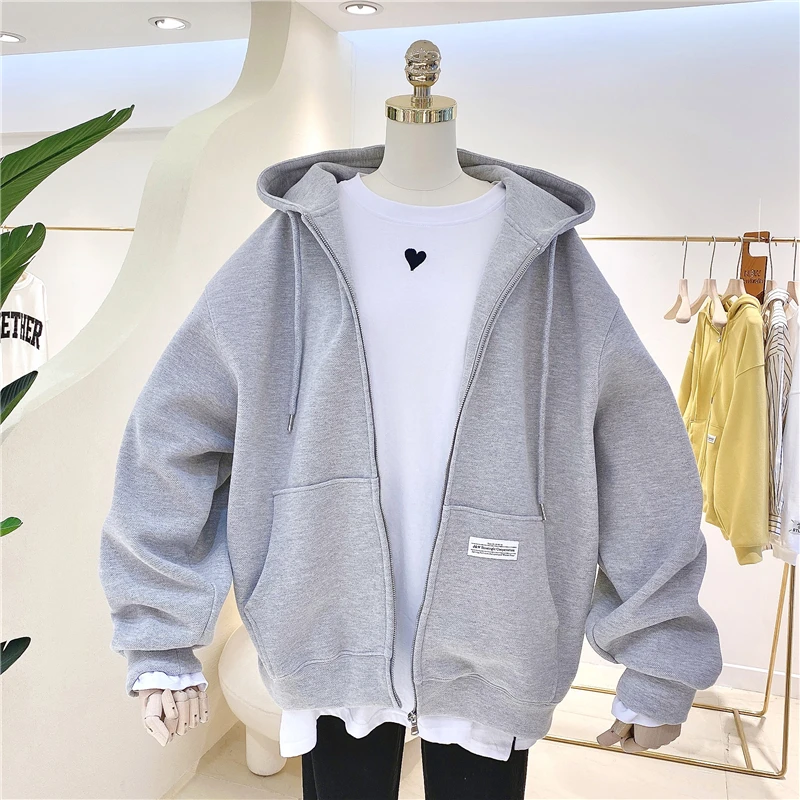 2021 Spring Korean Style Hooded Top Loose Idle Style Labeling Letters Zipper Cardigan Sweatshirt Fashionable Solid Women Hoodie 
2021 Spring Korean Style Hooded Top Loose Idle Style Labeling Letters Zipper Cardigan Sweatshirt Fashionable Solid Women Hoodie