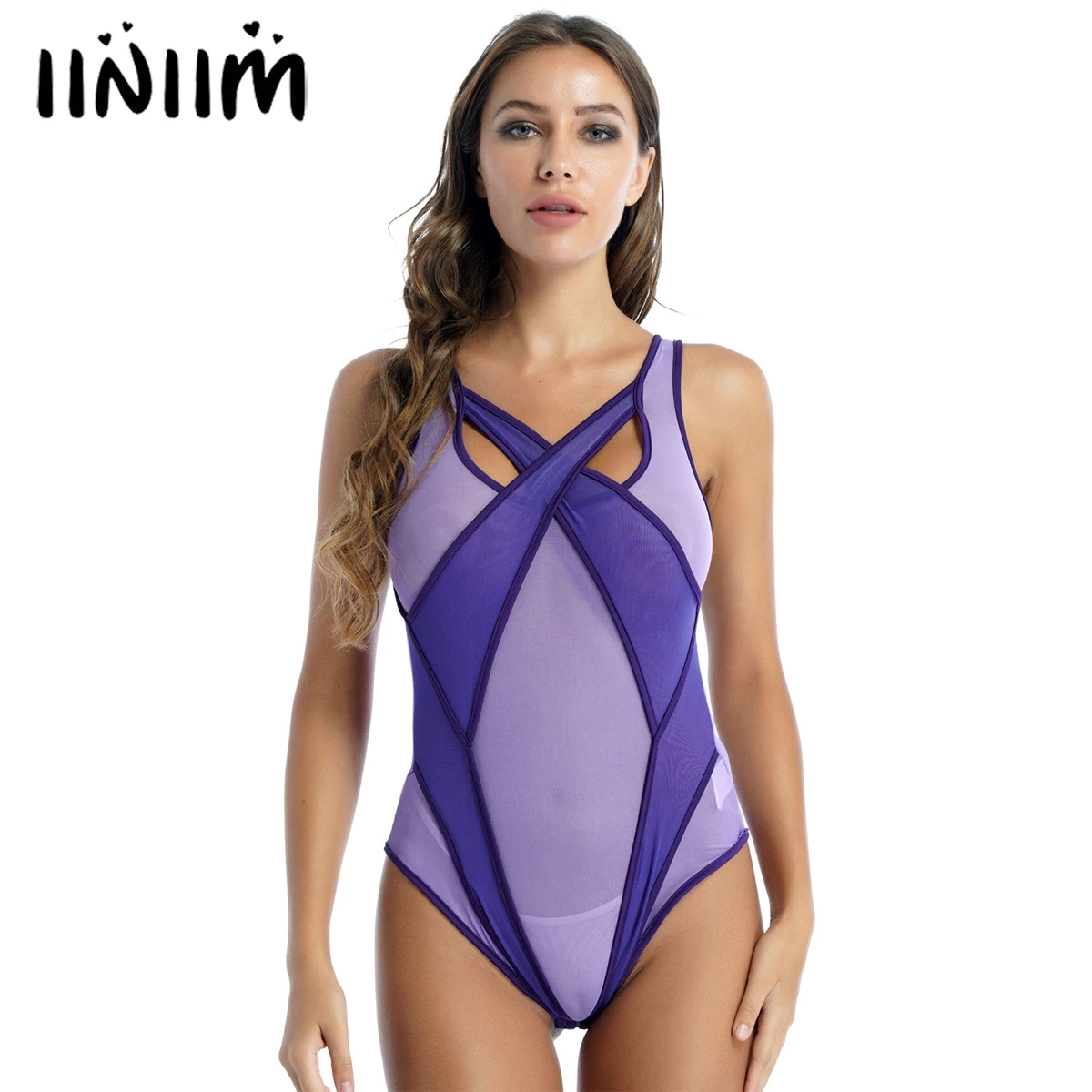 Women Sleeveless Sexy Lingerie See-through Mesh Patchwork Bodysuit Cross Front Hollow Out One-piece Swimsuit Swimwear Nightwear
Women Sleeveless Sexy Lingerie See-through Mesh Patchwork Bodysuit Cross Front Hollow Out One-piece Swimsuit Swimwear Nightwear
