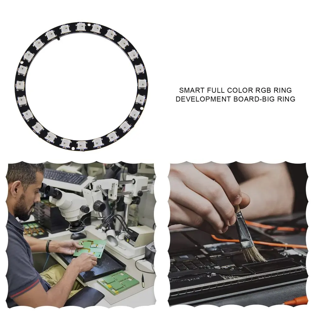 24-bit WS2812 Round Light Board RGB LED Lamp Panel Module Smart Full Color RGB Ring Development Board LED Driver Module
24-bit WS2812 Round Light Board RGB LED Lamp Panel Module Smart Full Color RGB Ring Development Board LED Driver Module