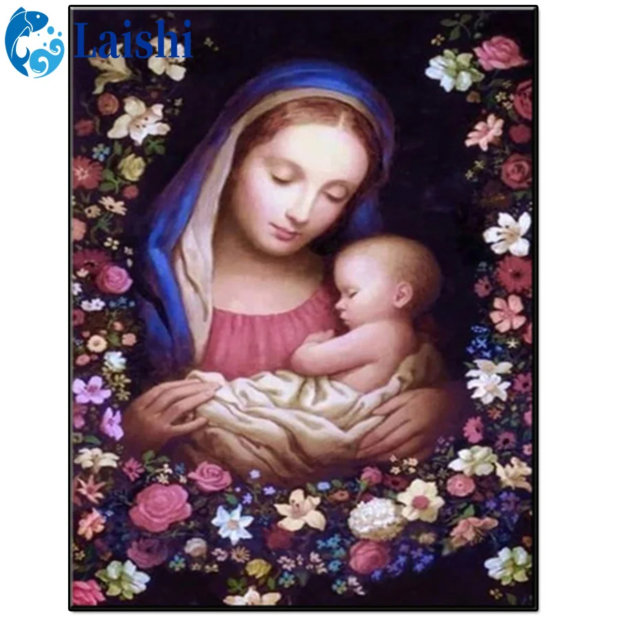 Full circle square diamond painting Virgin and Jesus, flowers handmade diamond embroidery religion mosaic art home decoration
Full circle square diamond painting Virgin and Jesus, flowers handmade diamond embroidery religion mosaic art home decoration