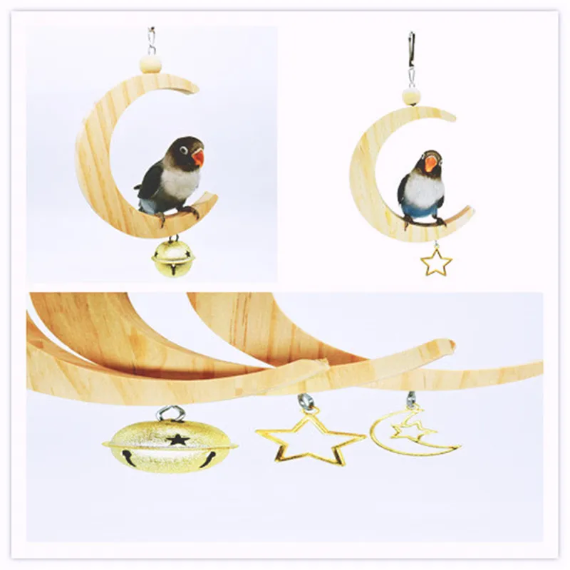 Parrot Swing Perch Stand Toy Moon Shape Hanging Hammock Bell Pet Cage Bird Wooden Training Claw Feet Grinding Stick
Parrot Swing Perch Stand Toy Moon Shape Hanging Hammock Bell Pet Cage Bird Wooden Training Claw Feet Grinding Stick