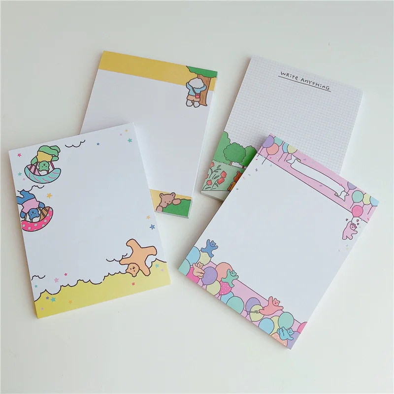 Cartoon Cute Colored Bear Animals Memo Pad Korean Ins Mini Notebook Office Kawaii Message Paper School Stationery 50 Sheets
Cartoon Cute Colored Bear Animals Memo Pad Korean Ins Mini Notebook Office Kawaii Message Paper School Stationery 50 Sheets