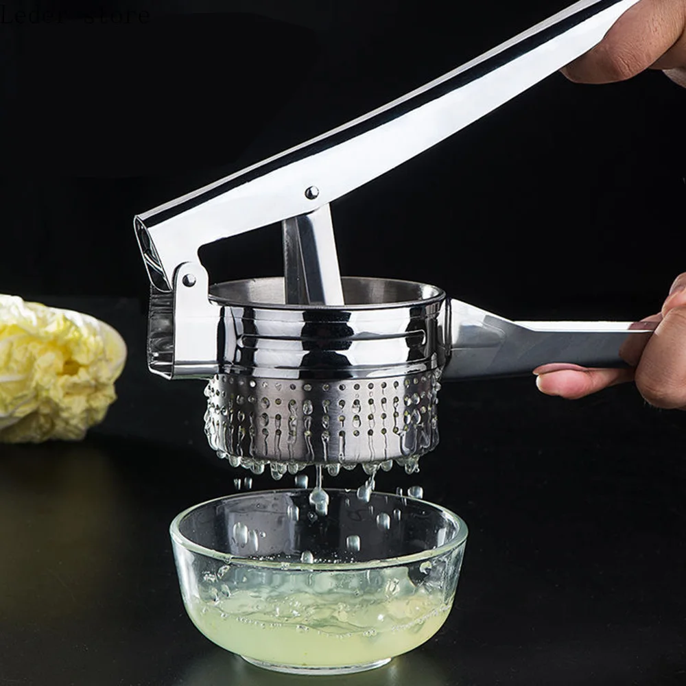 1pc High Quality Stainless Steel Squeezer Vegetable Stuffing Dehydrator Potato Masher Ricer Fruit Press Juicer Kitchen Supplies 
1pc High Quality Stainless Steel Squeezer Vegetable Stuffing Dehydrator Potato Masher Ricer Fruit Press Juicer Kitchen Supplies