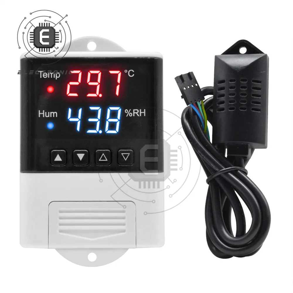 

AC 110-220V LED Digital Thermostat Hygrostat Temperature Humidity Controller Refrigerator Incubator Thermoregulator SHT20 Sensor