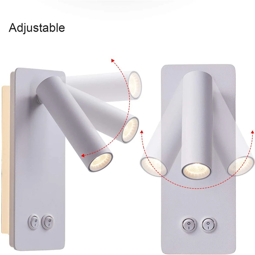 Tokili LED Bedside Reading Wall Lights for Bedroom with Backlight Dual Switched Sconces Surface Mount Directional Book Lamps
Tokili LED Bedside Reading Wall Lights for Bedroom with Backlight Dual Switched Sconces Surface Mount Directional Book Lamps