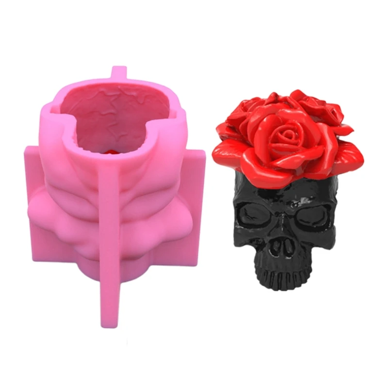 3D Rose Skull Silicone Mold Epoxy Resin Casting Mould DIY Candle Plaster Pen Holder Tabletop Decor for DIY Crafts Making
3D Rose Skull Silicone Mold Epoxy Resin Casting Mould DIY Candle Plaster Pen Holder Tabletop Decor for DIY Crafts Making