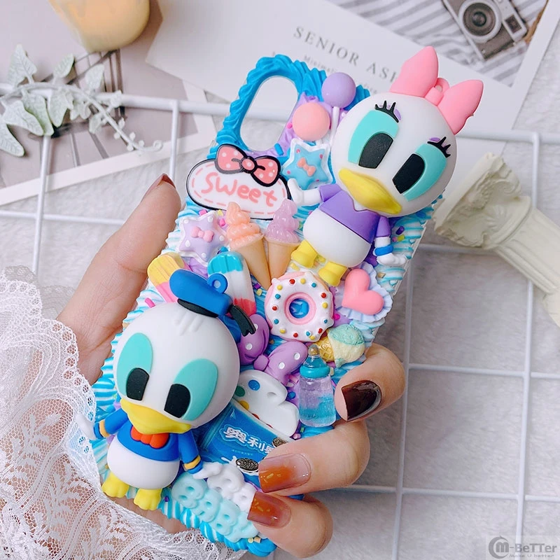 DIY чехол для Samsung Note10 plus 3D rabit телефона Galaxy s10 S6/s7/s8/9 + ручной работы кремовый note8/9