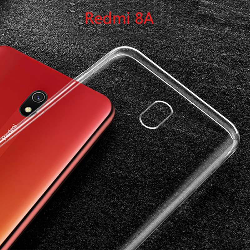 Ультратонкий Прозрачный чехол для Redmi 8A прозрачный мягкий Силиконовый ТПУ