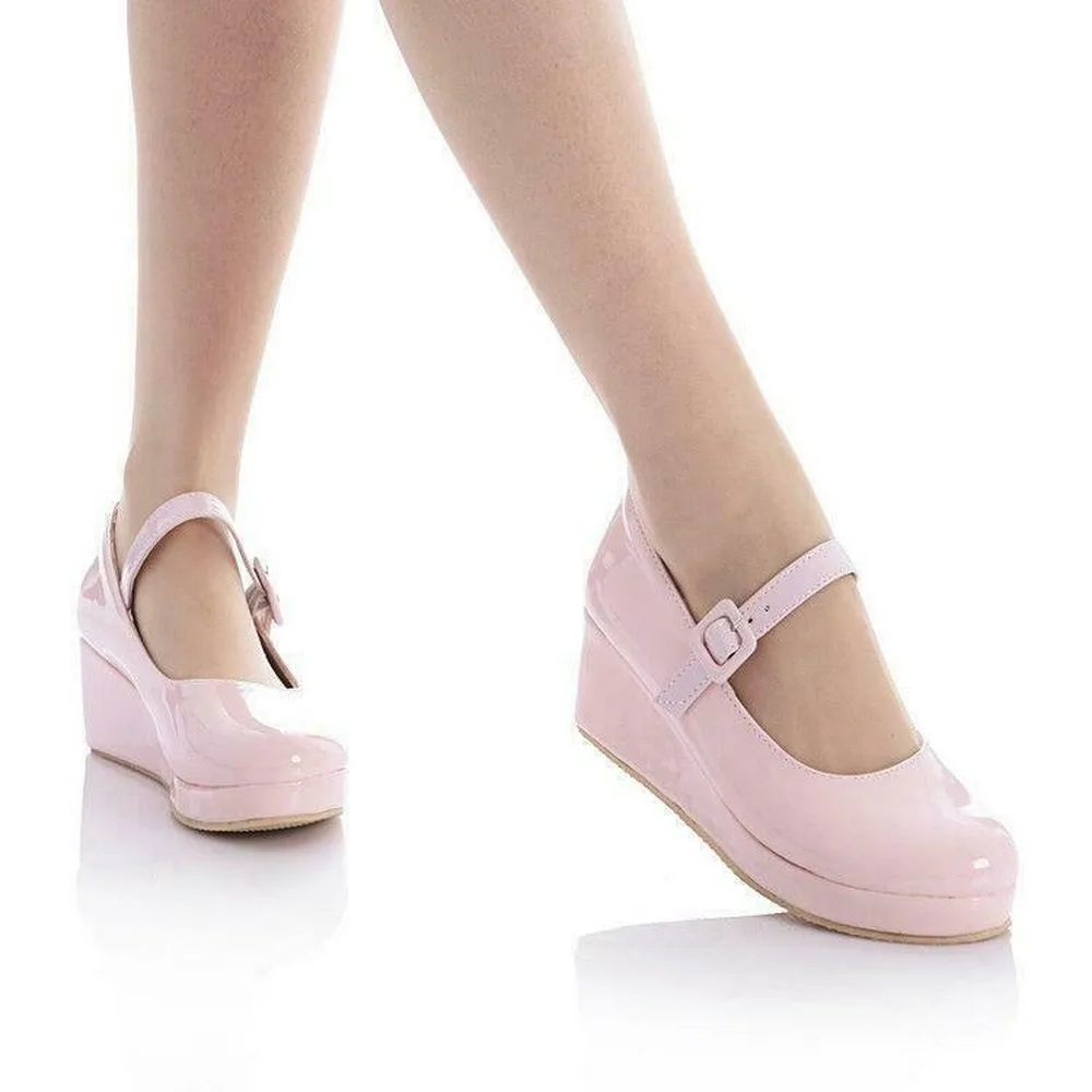 OLOMLB Women Lolita Party Buckle Sweet Platform Wedge Heel Mary Jane Ankle Strap Shoes 4Colors Plus Size 34-48
OLOMLB Women Lolita Party Buckle Sweet Platform Wedge Heel Mary Jane Ankle Strap Shoes 4Colors Plus Size 34-48