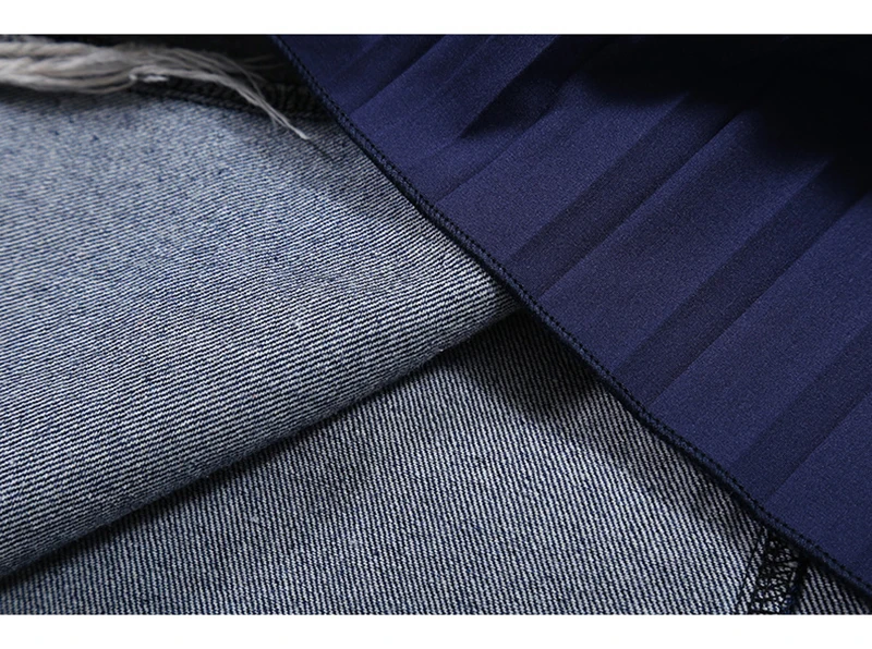 Qeils High Quilty New Spring Autumn 2021 High Elastic Waist Blue Denim Pleated Temperament Half-body Skirt Women Fashion Tide
Qeils High Quilty New Spring Autumn 2021 High Elastic Waist Blue Denim Pleated Temperament Half-body Skirt Women Fashion Tide
