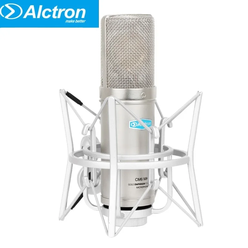 Alctron CM6 MKII Professional Microphone Large Diaphragm Recording Studio Mic with Shock Mount Pop Filter For computer VS bm800 |