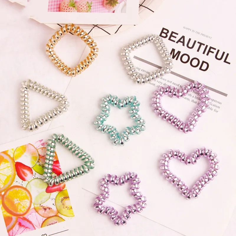 50Pcs Geometric Telephone line Hair ties Ponytail Holder for Women Girls Elastic Hair Bands Scrunchies Girls Hair Accessories 
50Pcs Geometric Telephone line Hair ties Ponytail Holder for Women Girls Elastic Hair Bands Scrunchies Girls Hair Accessories