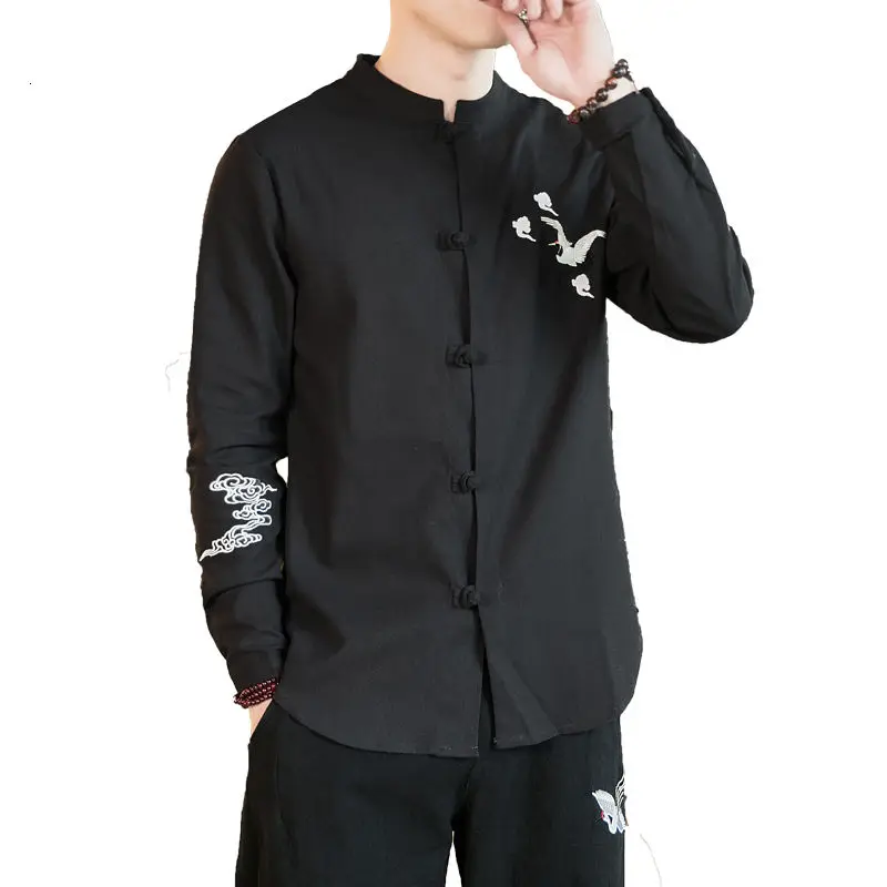 IEFB Chinese Style Cotton Hemp Large Size Shirt Men's Casual Tang Suit Crane Embroidered Stand Collar Blouse 9Y6019
IEFB Chinese Style Cotton Hemp Large Size Shirt Men's Casual Tang Suit Crane Embroidered Stand Collar Blouse 9Y6019