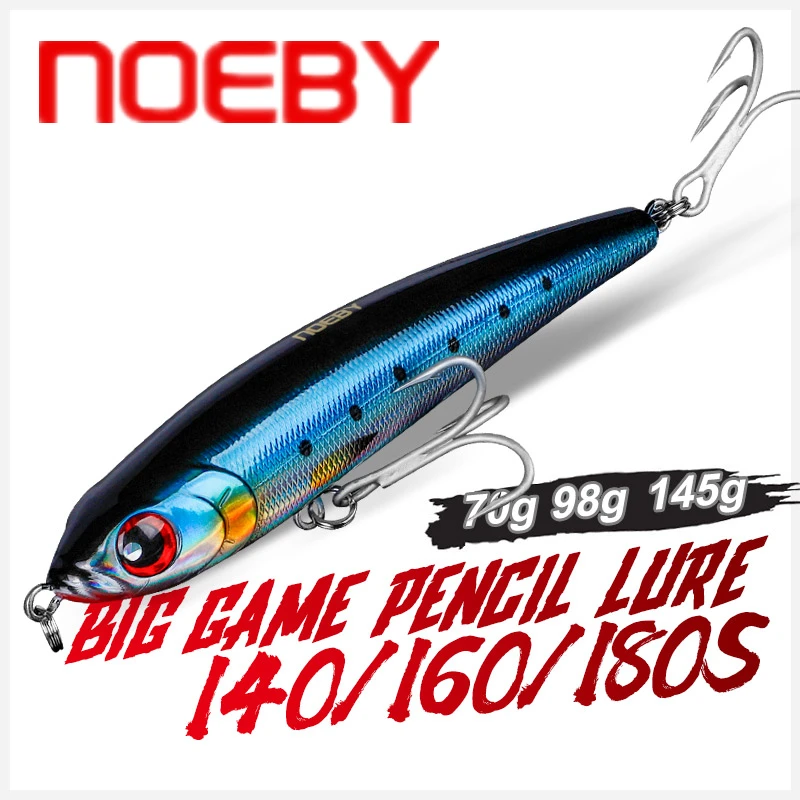 NOEBY Fishing Lure Sinking Pencil 140mm/66g 160mm/97.5g 180mm/145g Isca Artificial Para Pesca VMC Hooks Hard Bait Fishing Tackle
NOEBY Fishing Lure Sinking Pencil 140mm/66g 160mm/97.5g 180mm/145g Isca Artificial Para Pesca VMC Hooks Hard Bait Fishing Tackle