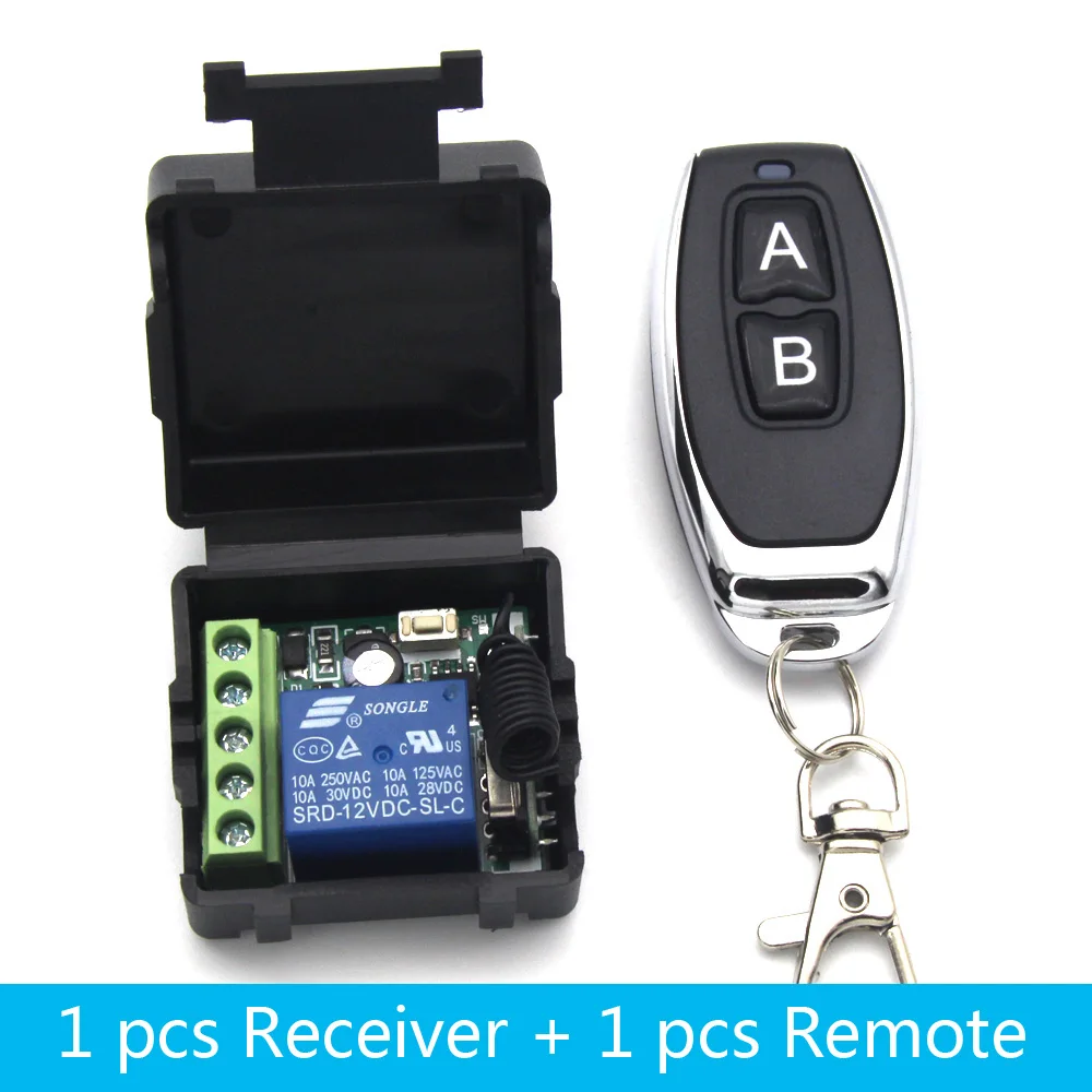 Радиочастотный передатчик, 433 МГц, пульт дистанционного управления с беспроводным пультом дистанционного управления, модуль релейного приемника постоянного тока 12 В, 1 канал
Радиочастотный передатчик, 433 МГц, пульт дистанционного управления с беспроводным пультом дистанционного управления, модуль релейного приемника постоянного тока 12 В, 1 канал