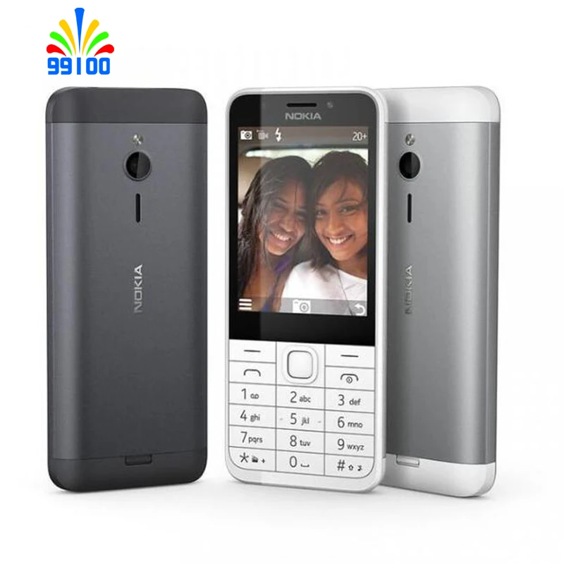 Восстановленный разблокированный сотовый телефон Nokia 230 фонарик FM одна/две