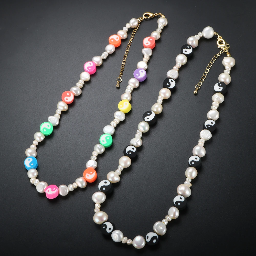 Natural Freshwater Pearl Tai Chi Bagua Necklace Colorful For Women Gift Manual DIY Beaded Necklace Bohemian Chain Choker Jewelry
Natural Freshwater Pearl Tai Chi Bagua Necklace Colorful For Women Gift Manual DIY Beaded Necklace Bohemian Chain Choker Jewelry