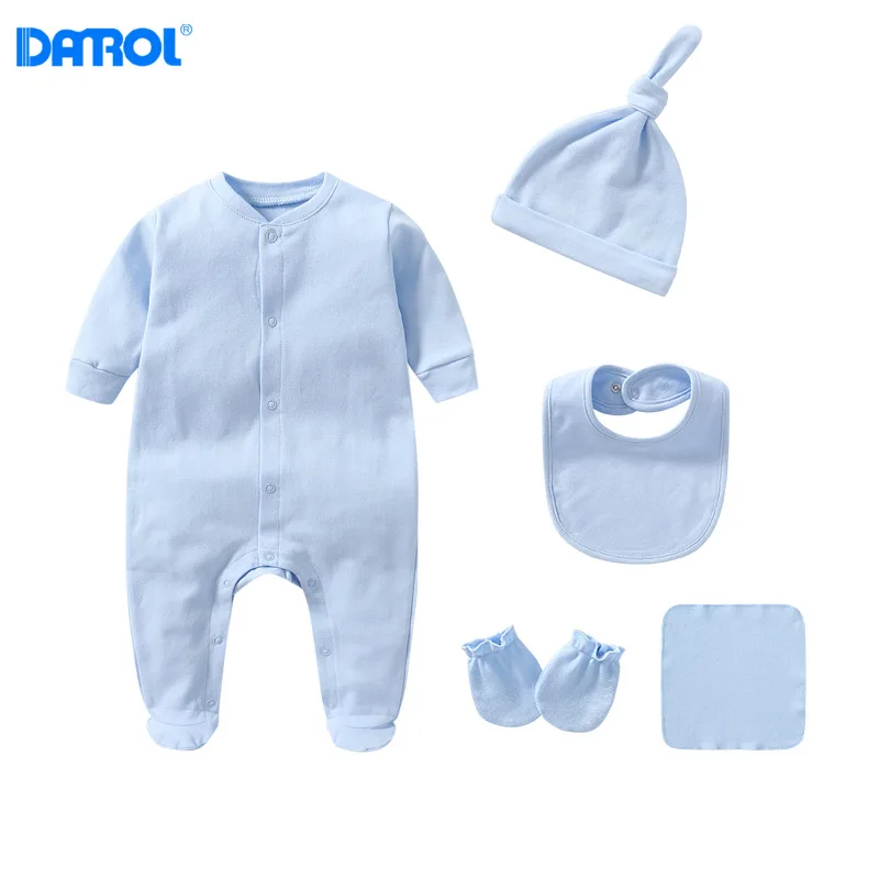 Newborn Unisex Long Sleeve Jumpsuit Overalls Toddler Baby 5PCS Solid Color Rompers+Scraft+ Bibs+Gloves+Hat Outfit Sets
Newborn Unisex Long Sleeve Jumpsuit Overalls Toddler Baby 5PCS Solid Color Rompers+Scraft+ Bibs+Gloves+Hat Outfit Sets