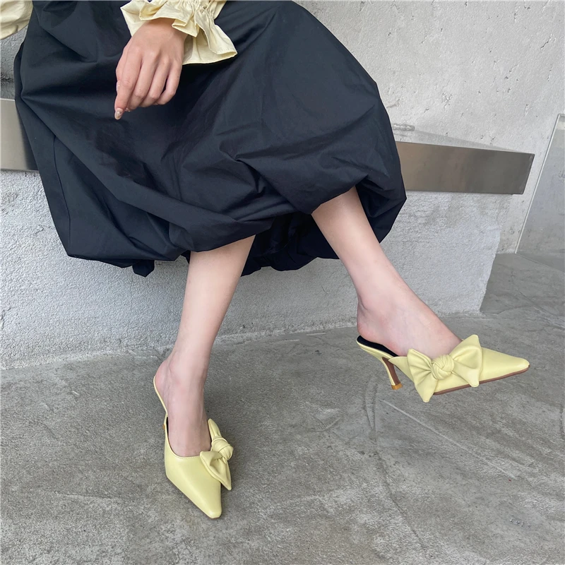 Fashion Women Slippers Pointed Toe Thin High Heels Bow Ladies Casual Slides Sexy Party Pumps Dress Shoes Woman Elegant Flip Flop
Fashion Women Slippers Pointed Toe Thin High Heels Bow Ladies Casual Slides Sexy Party Pumps Dress Shoes Woman Elegant Flip Flop