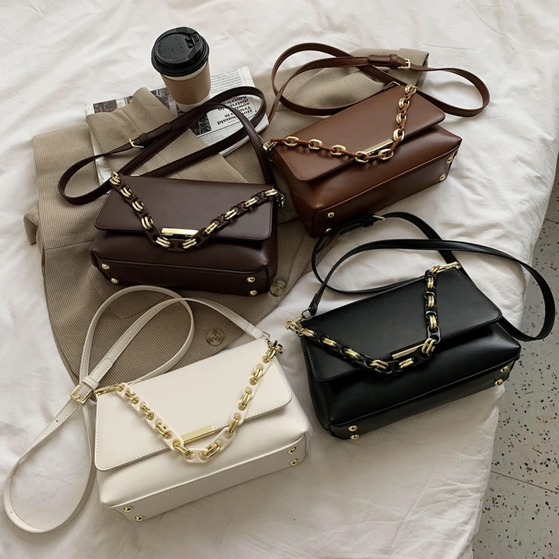 Vintage Simple Solid Color Shoulder Crossbody Bags For Women Large Capacity High Quality PU Leather Chain Ladies Hand Bags 2021
Vintage Simple Solid Color Shoulder Crossbody Bags For Women Large Capacity High Quality PU Leather Chain Ladies Hand Bags 2021
