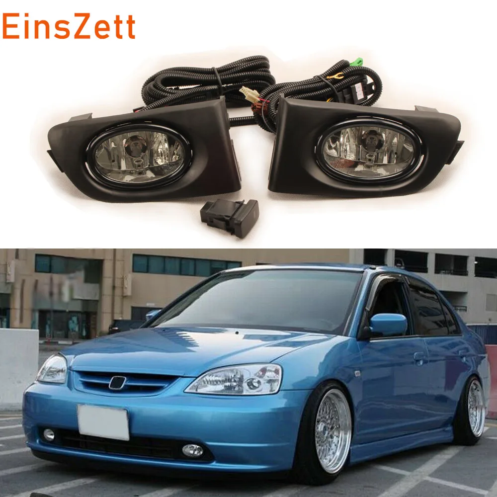 1 комплект автомобильных противотуманных светильник в сборе для Honda Civic 2001 2002 фара