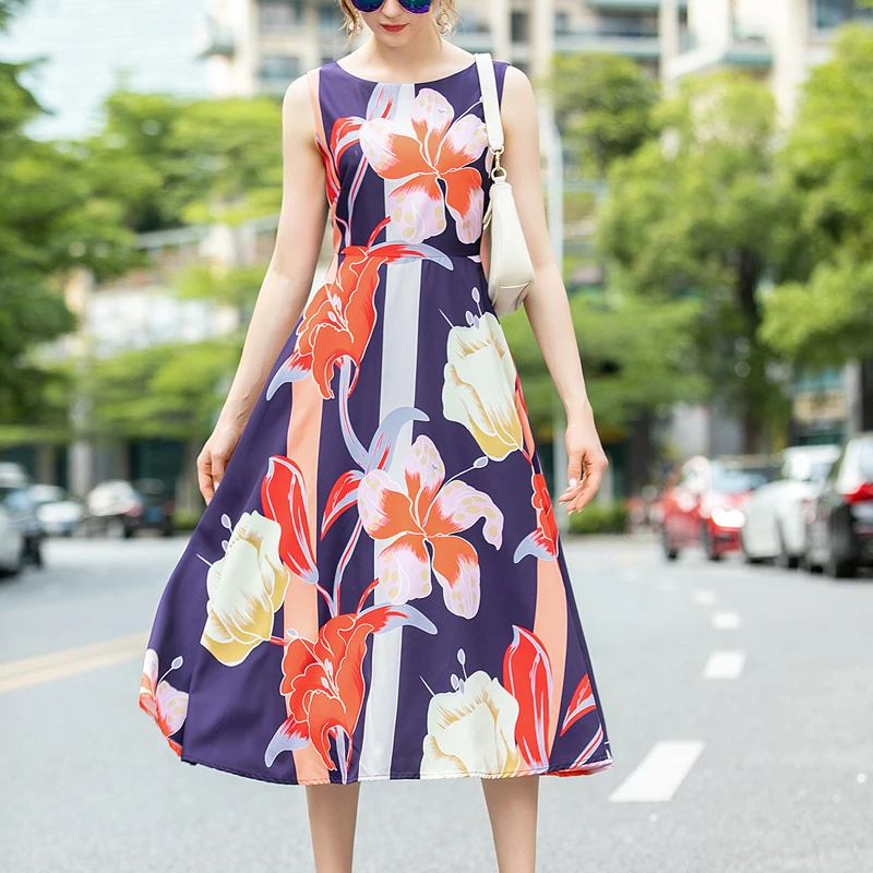 Runway Bohemian Retro Print Sleeveless Party Elegant Temperament Slim Mid-Length Dress Women'S Wear High Quality New Designer
Runway Bohemian Retro Print Sleeveless Party Elegant Temperament Slim Mid-Length Dress Women'S Wear High Quality New Designer
