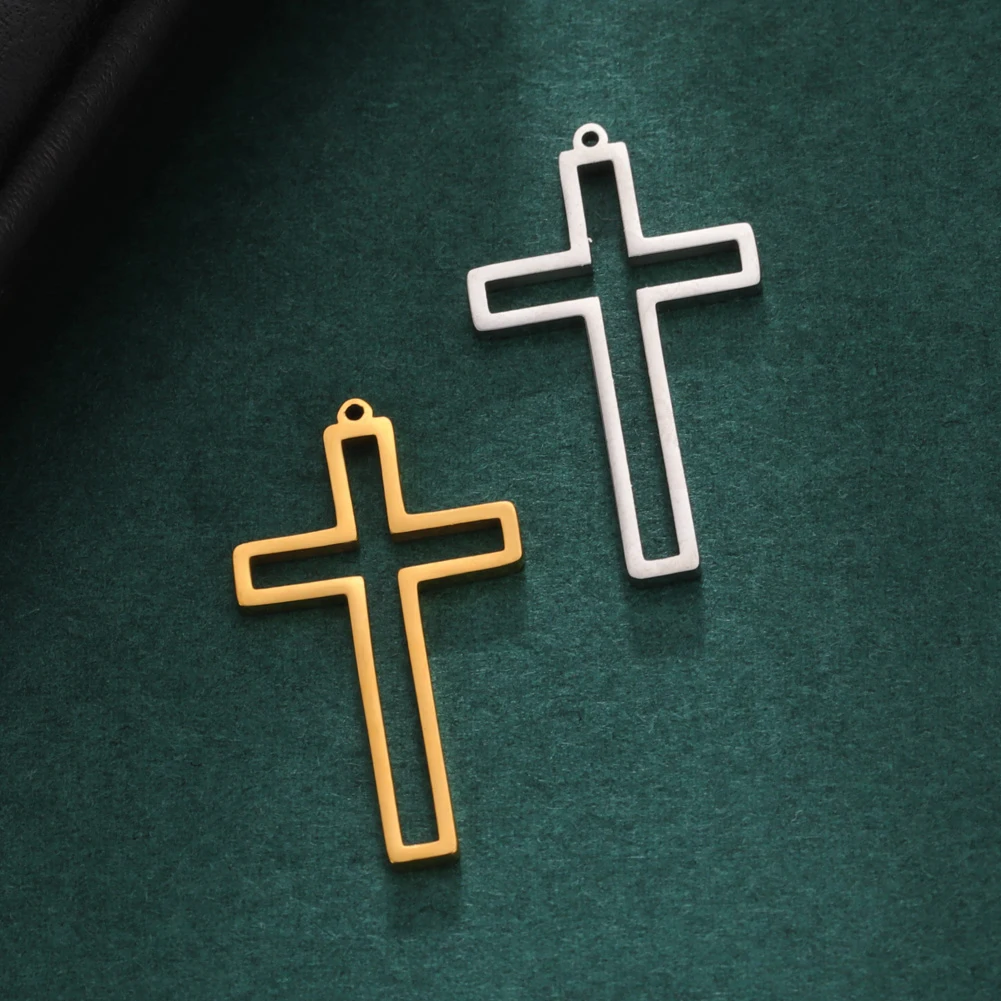 My Shape 5pcs Hollowed Cross Pendant for Necklace Earrings Stainless Steel Religious Charms Jewelry Making Accessories Wholesale
My Shape 5pcs Hollowed Cross Pendant for Necklace Earrings Stainless Steel Religious Charms Jewelry Making Accessories Wholesale
