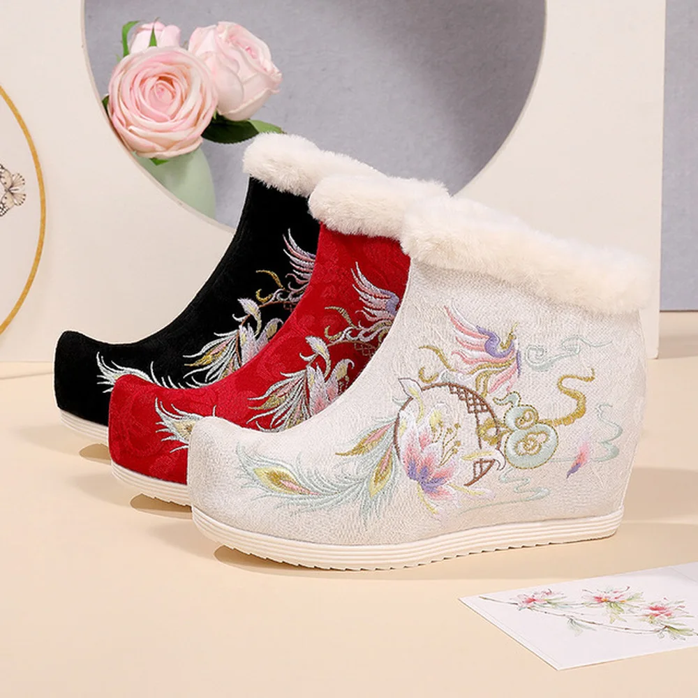 OLOMLB Womens Embroidery Floral Ankle Boots Hanfu Fur Liner Warm Snow Winter Hidden Heel Shoes Chinese Styles 3Colors New 2020
OLOMLB Womens Embroidery Floral Ankle Boots Hanfu Fur Liner Warm Snow Winter Hidden Heel Shoes Chinese Styles 3Colors New 2020