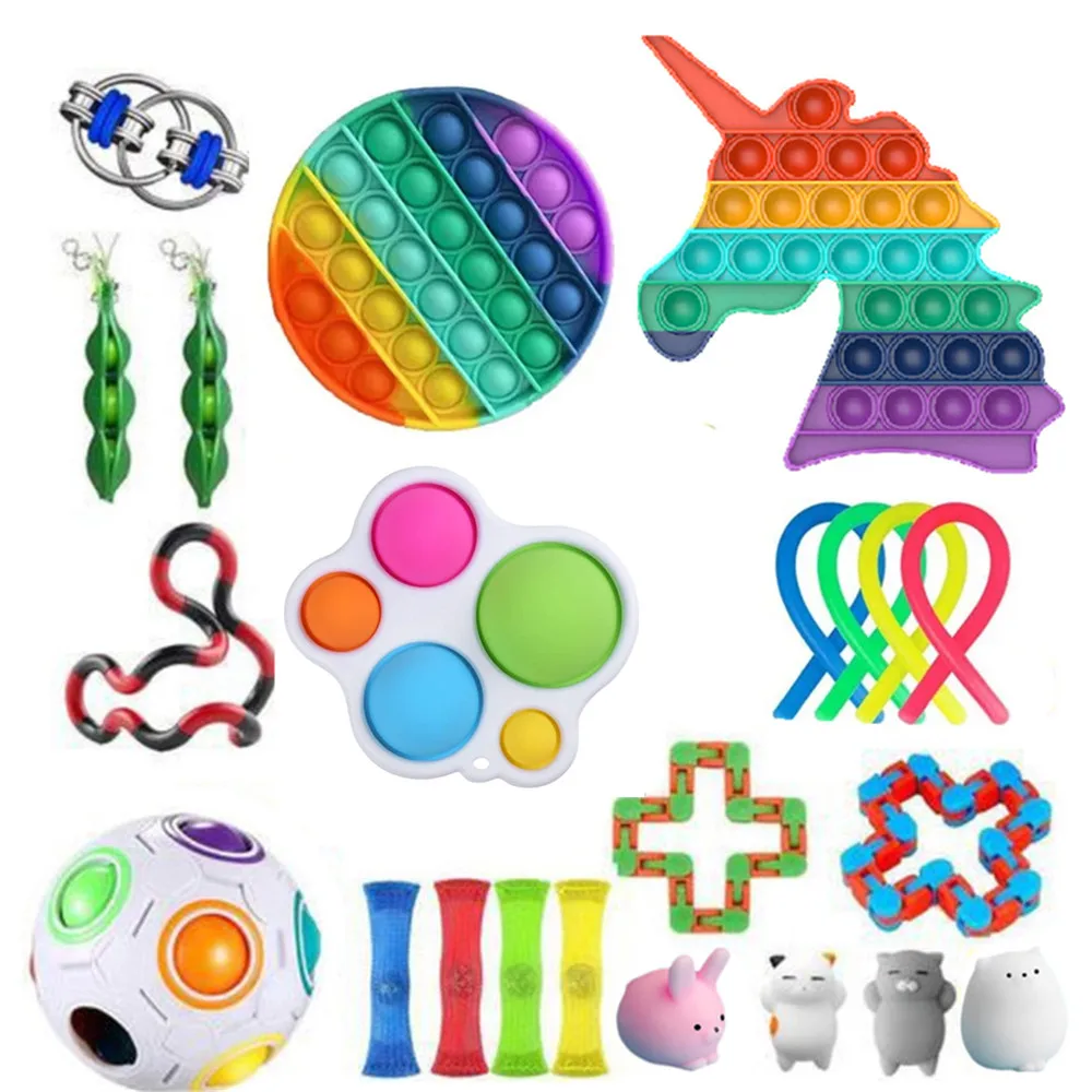 Simple Dimple Fidget Toys Anti Stress Set Stretchy Strings Push Pop Gift Pack Adults Children Squishy Sensory Antistress
Simple Dimple Fidget Toys Anti Stress Set Stretchy Strings Push Pop Gift Pack Adults Children Squishy Sensory Antistress