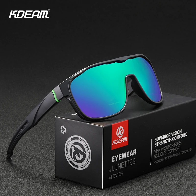 KDEAM High Quality Fashion One Piece Sunglasses Polarized Men Mirror Sport Sunglass Quality Safety UV400 Shades Glasses With Box
KDEAM High Quality Fashion One Piece Sunglasses Polarized Men Mirror Sport Sunglass Quality Safety UV400 Shades Glasses With Box