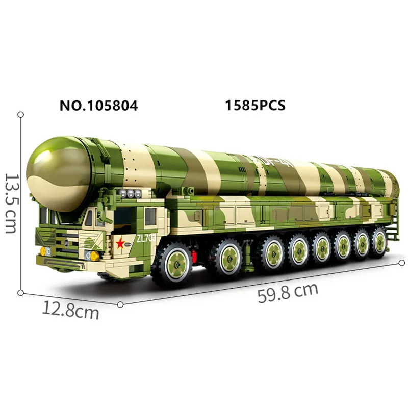 MOC DongFeng 41/31A/17 Intercontinental Ballistic Missile 105804 Building Blocks Bricks DIY Military Series Toys Kids Gifts
MOC DongFeng 41/31A/17 Intercontinental Ballistic Missile 105804 Building Blocks Bricks DIY Military Series Toys Kids Gifts
