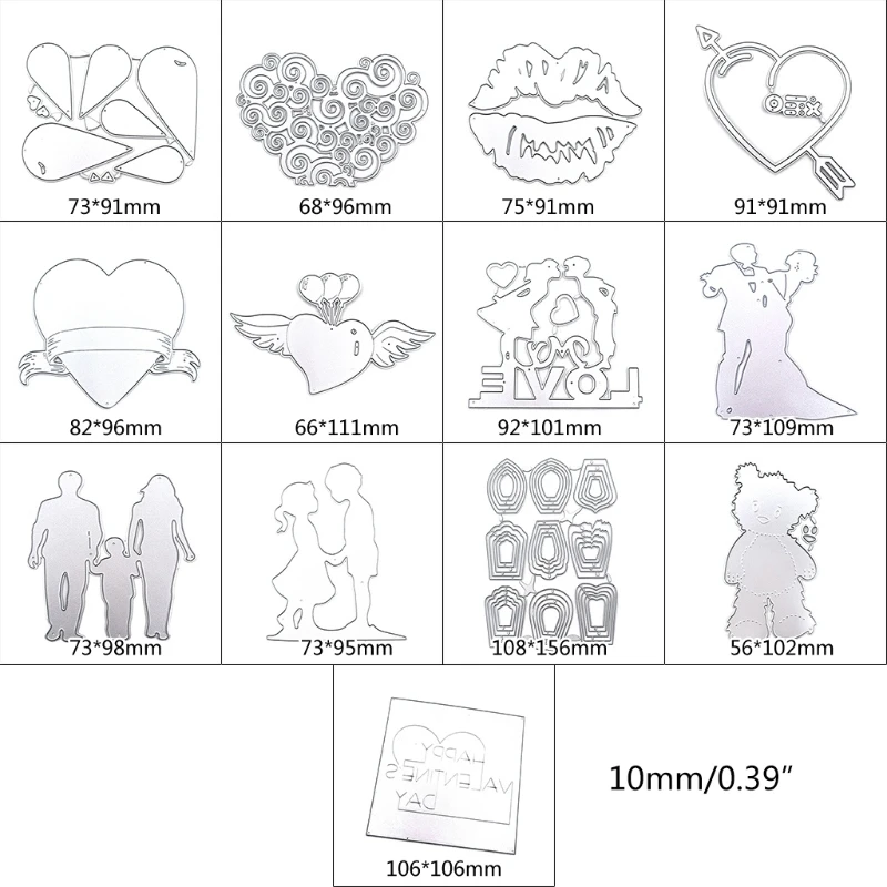 Valentine's Day Elements Metal Cutting Dies Stencil Scrapbooking DIY Album Stamp Paper Card Embossing Decor Craft New for 2021
Valentine's Day Elements Metal Cutting Dies Stencil Scrapbooking DIY Album Stamp Paper Card Embossing Decor Craft New for 2021