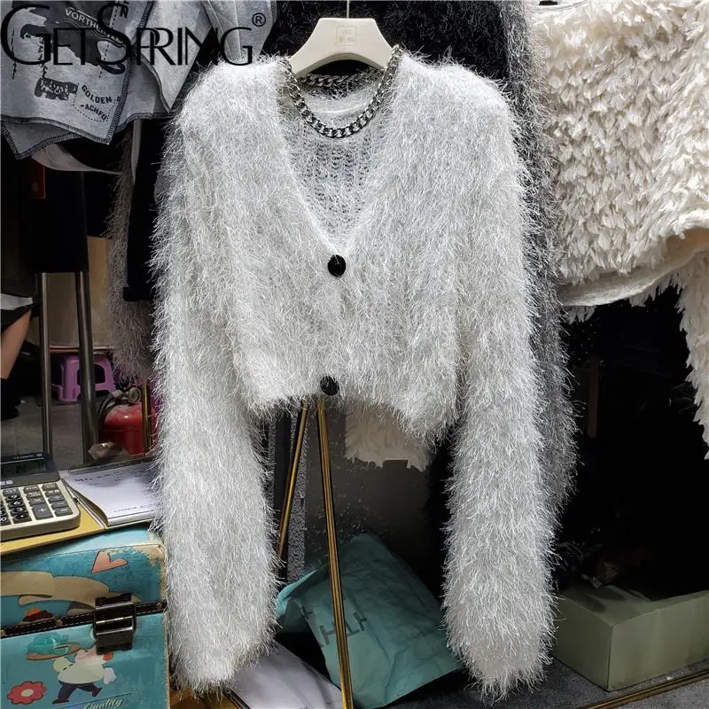 GetSpring женский свитер ретро с V-образным вырезом короткий вязаный свитер с высокой талией с длинными рукавами Свободный кардиган Осень-Зима Т...
GetSpring женский свитер ретро с V-образным вырезом короткий вязаный свитер с высокой талией с длинными рукавами Свободный кардиган Осень-Зима Т...