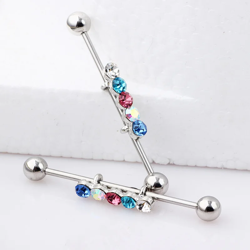 1PCS Stainless Steel Industrial Piercing Barbell Tongue Colour Crystal Ball Ear Stud Nipple Lip Helix Piercing Body Jewelry
1PCS Stainless Steel Industrial Piercing Barbell Tongue Colour Crystal Ball Ear Stud Nipple Lip Helix Piercing Body Jewelry
