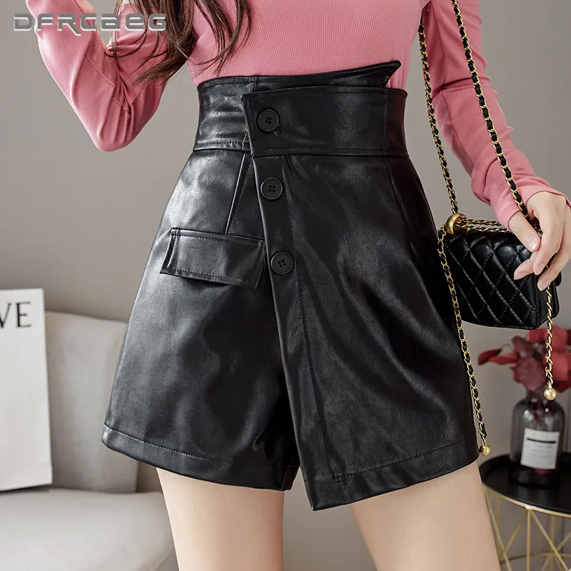 Black Khaki Asymmetric Women's Leather Skirt With Button 2021 High Waist Autumn Winter Casual PU Short Skirts Female
Black Khaki Asymmetric Women's Leather Skirt With Button 2021 High Waist Autumn Winter Casual PU Short Skirts Female