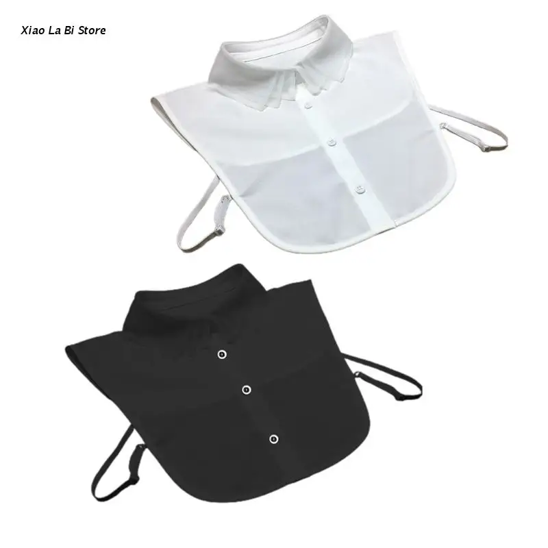 XXFD Women Retro Three-Layer Mesh Lapel Fake Collar Chiffon Half Shirt Ruffles Blouse Button Down Solid Color Office Lady Work
XXFD Women Retro Three-Layer Mesh Lapel Fake Collar Chiffon Half Shirt Ruffles Blouse Button Down Solid Color Office Lady Work