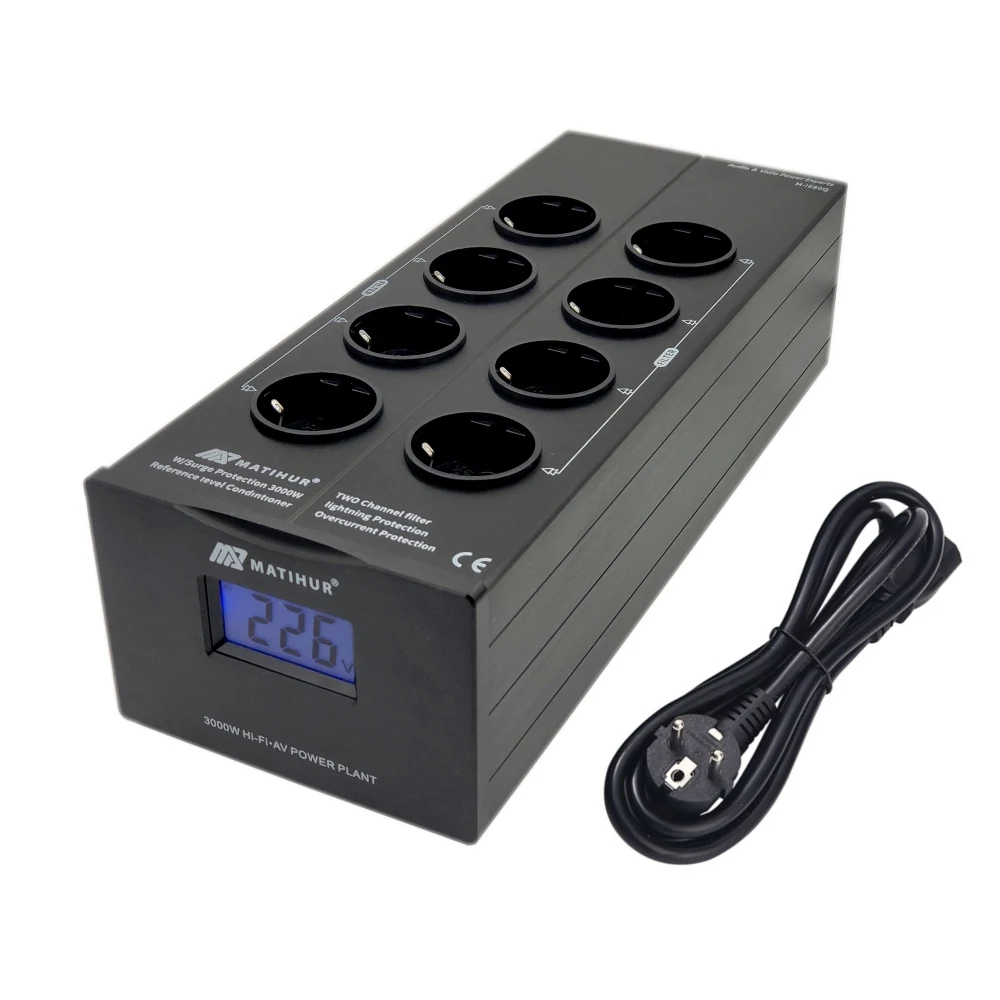hifi MATIHUR M-TR80 Audio Noise AC Power Filter Power Conditioner Power Purifier Surge Protection with EU Outlets Power Strip
hifi MATIHUR M-TR80 Audio Noise AC Power Filter Power Conditioner Power Purifier Surge Protection with EU Outlets Power Strip