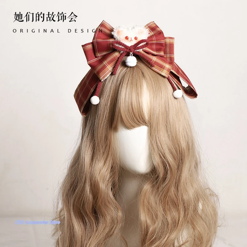 Japanese Original Lolita Handmade Big Red Bowknot Plush Bear KC Hair Hoop Soft Sister Young Girl Cute Wild Hair Accessories New
Japanese Original Lolita Handmade Big Red Bowknot Plush Bear KC Hair Hoop Soft Sister Young Girl Cute Wild Hair Accessories New