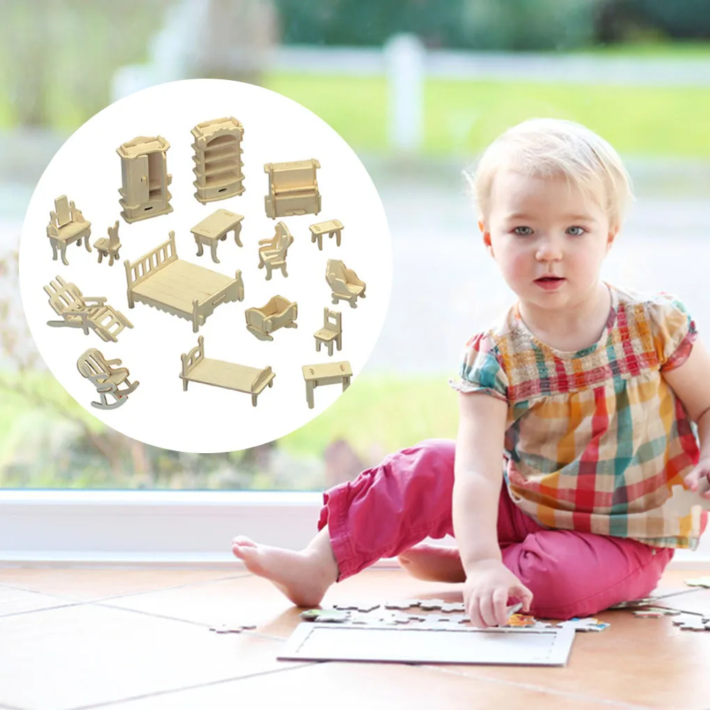 3D Miniature Dollhouse Furniture Jigsaw for Dolls Mini 3D Wooden Puzzle DIY Building Model Toy DIY Assembly Toy For Children
3D Miniature Dollhouse Furniture Jigsaw for Dolls Mini 3D Wooden Puzzle DIY Building Model Toy DIY Assembly Toy For Children