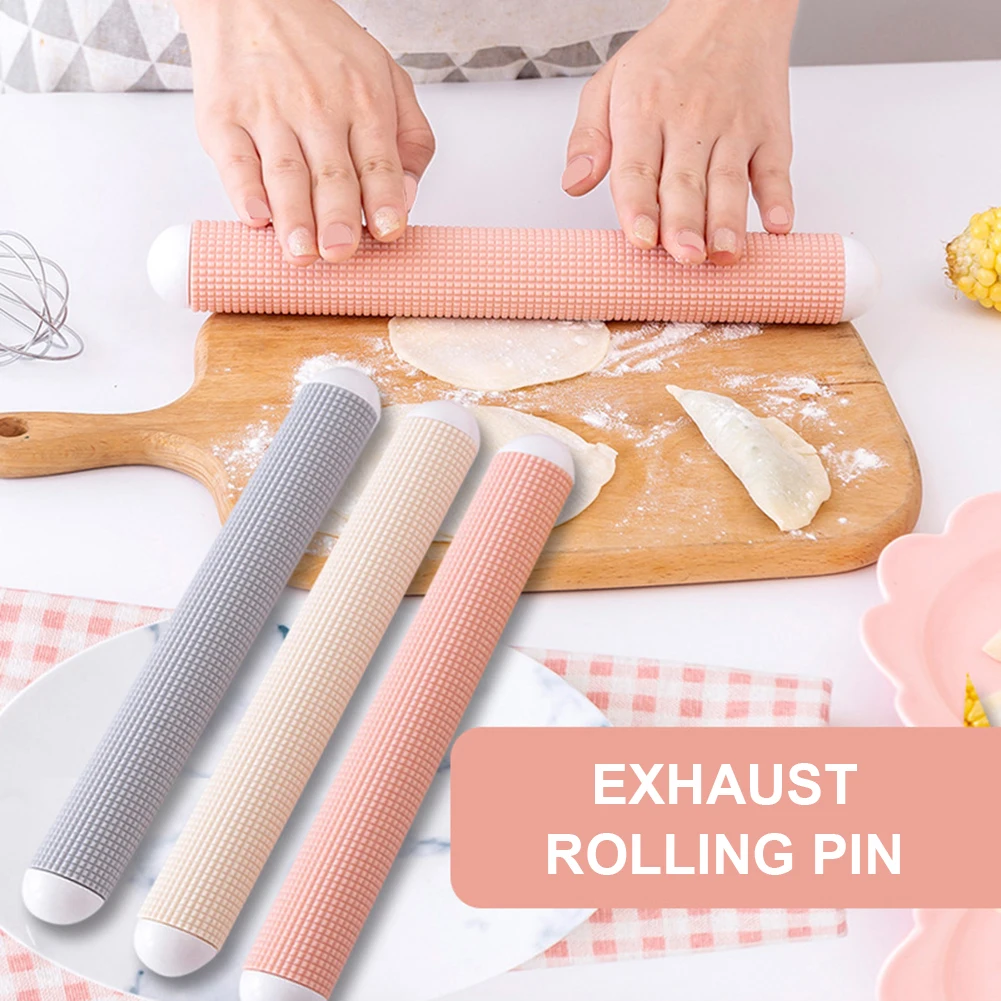 Plastic Exhaust Rolling Pin Non-stick Fondant Cake Impression Rolling Pin Pastry Roller Kitchen Embossing Baking Accessories
Plastic Exhaust Rolling Pin Non-stick Fondant Cake Impression Rolling Pin Pastry Roller Kitchen Embossing Baking Accessories