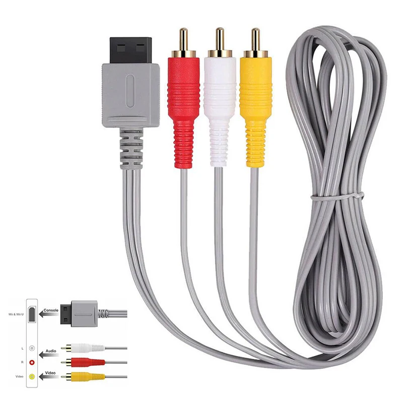 6 футов AV кабель для Wii U 3 RCA позолоченный кабель Шнур основной 480P совместимый с Wii/Wii U TV HD TV дисплей
6 футов AV кабель для Wii U 3 RCA позолоченный кабель Шнур основной 480P совместимый с Wii/Wii U TV HD TV дисплей