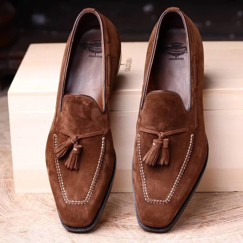 Лоферы с бахромой, из искусственной замши, удобные повседневные, классические, KP607 
Лоферы с бахромой, из искусственной замши, удобные повседневные, классические, KP607