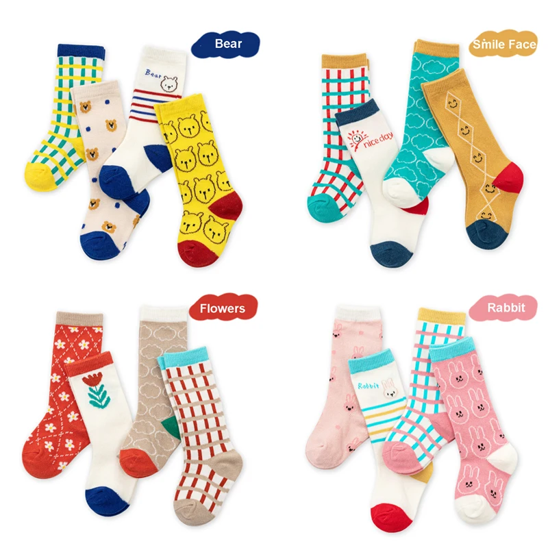 4Pairs/Lots Korean Style Baby Cute Knee High Socks Spring Summer Infant Newborn Breathable Cartoon Cotton Long Socks Kids 0-3Y
4Pairs/Lots Korean Style Baby Cute Knee High Socks Spring Summer Infant Newborn Breathable Cartoon Cotton Long Socks Kids 0-3Y
