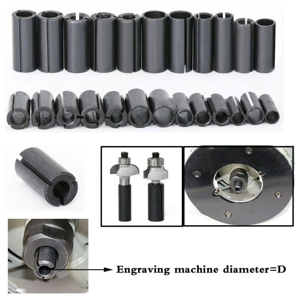 13pcs CNC Router Bit Carbon Steel High Precision Adapter Collet Milling Cutter Tool Adapters Holder For Drills Engraving Machine
13pcs CNC Router Bit Carbon Steel High Precision Adapter Collet Milling Cutter Tool Adapters Holder For Drills Engraving Machine