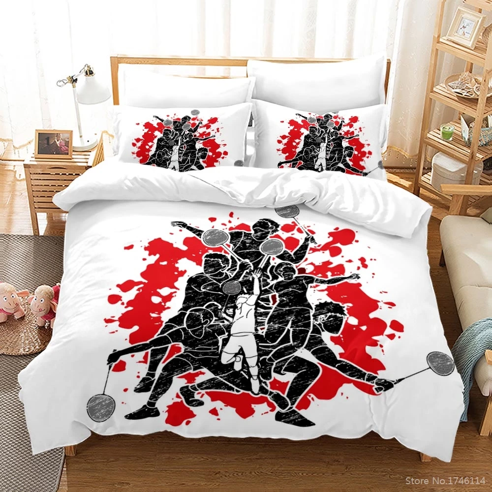 2/3pcs Shuttlecock Badminton Sport Duvet Cover Set Twin Full Queen King Size Bedding Set Bed Linens Bedclothes for Home Bedroom 
2/3pcs Shuttlecock Badminton Sport Duvet Cover Set Twin Full Queen King Size Bedding Set Bed Linens Bedclothes for Home Bedroom