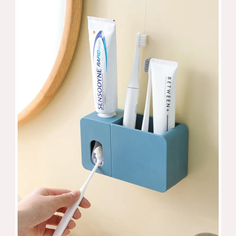 Wall Mounted Dust-Proof Automatic Toothpaste Dispenser Squeezer Holder Storage Rack Squeezing Bathroom Supplies Lazy Toothbrush
Wall Mounted Dust-Proof Automatic Toothpaste Dispenser Squeezer Holder Storage Rack Squeezing Bathroom Supplies Lazy Toothbrush