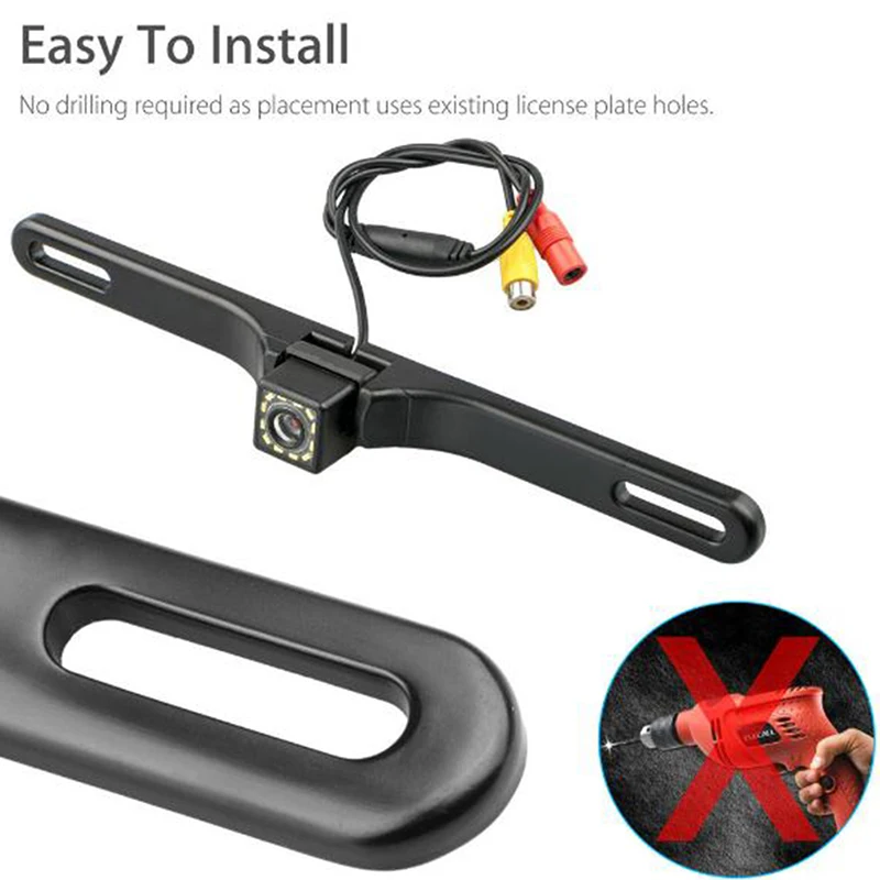 Waterproof 170 DegreeView Reverse Backup Camera License Plate Night Vision Car Rear
Waterproof 170 DegreeView Reverse Backup Camera License Plate Night Vision Car Rear